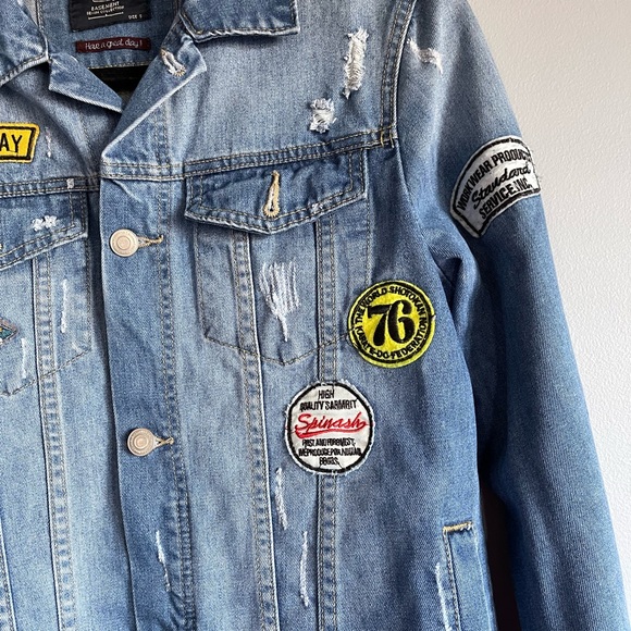 Lightly Distressed and Patched Denim Jacket | Small - Picture 4 of 12